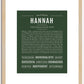 Hannah | Name Art Print