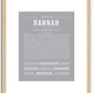 Hannah | Name Art Print