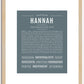 Hannah | Name Art Print