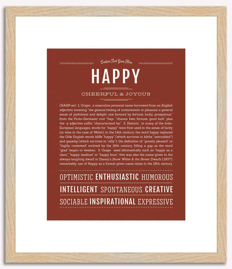 Happy | Name Art Print