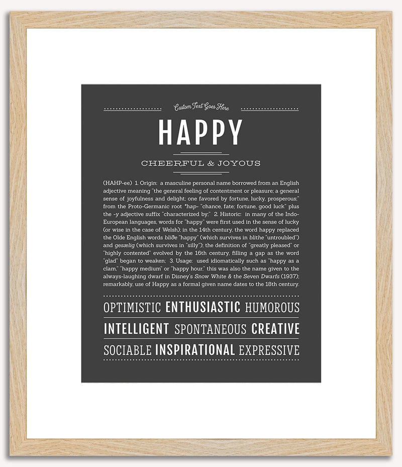 Happy | Name Art Print