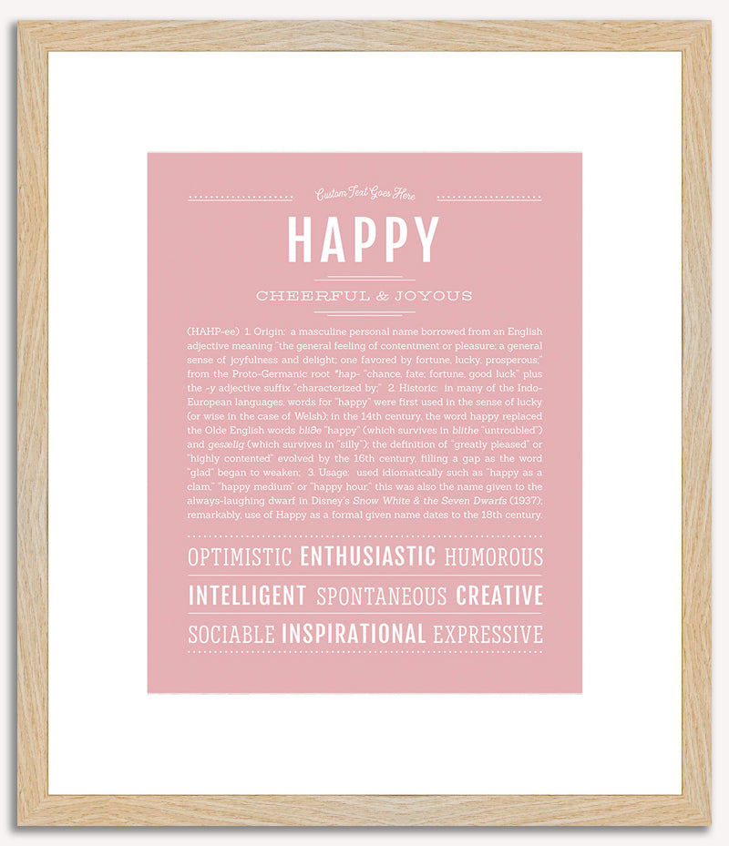 Happy | Name Art Print