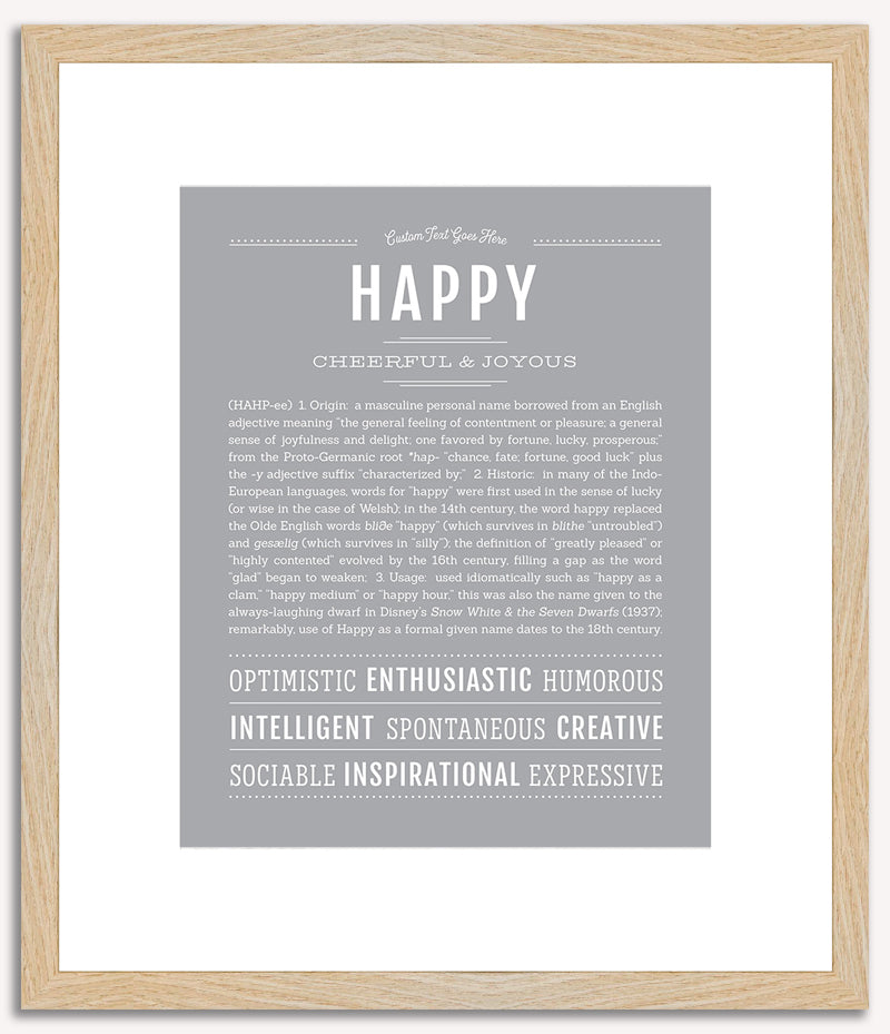 Happy | Name Art Print