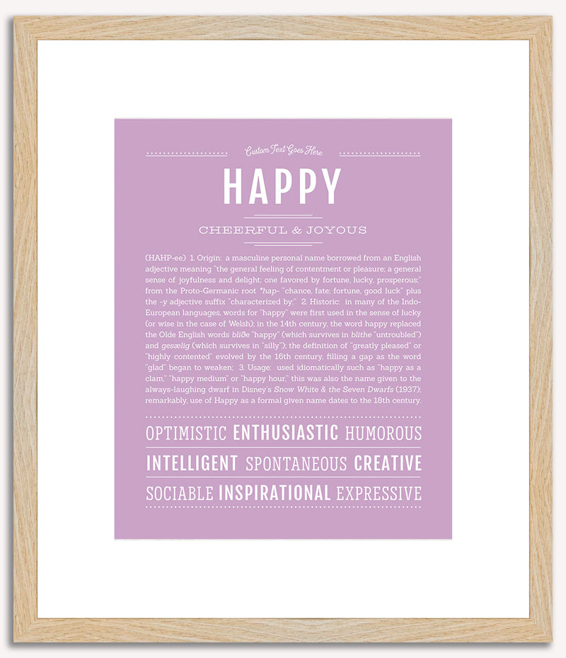 Happy | Name Art Print