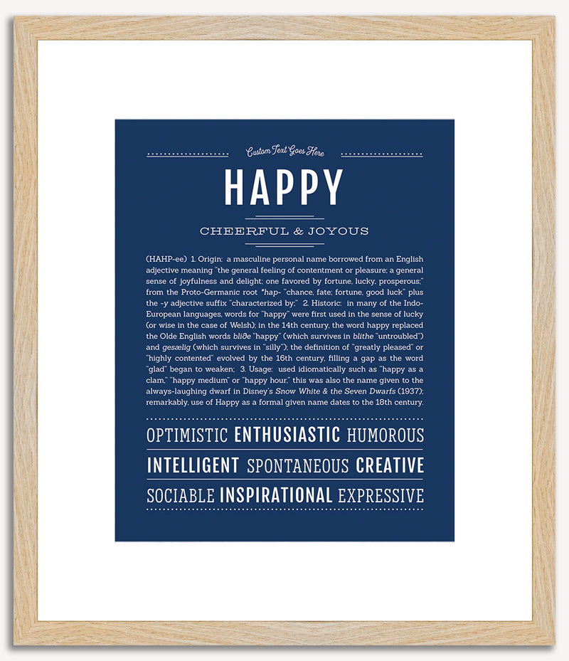 Happy | Name Art Print