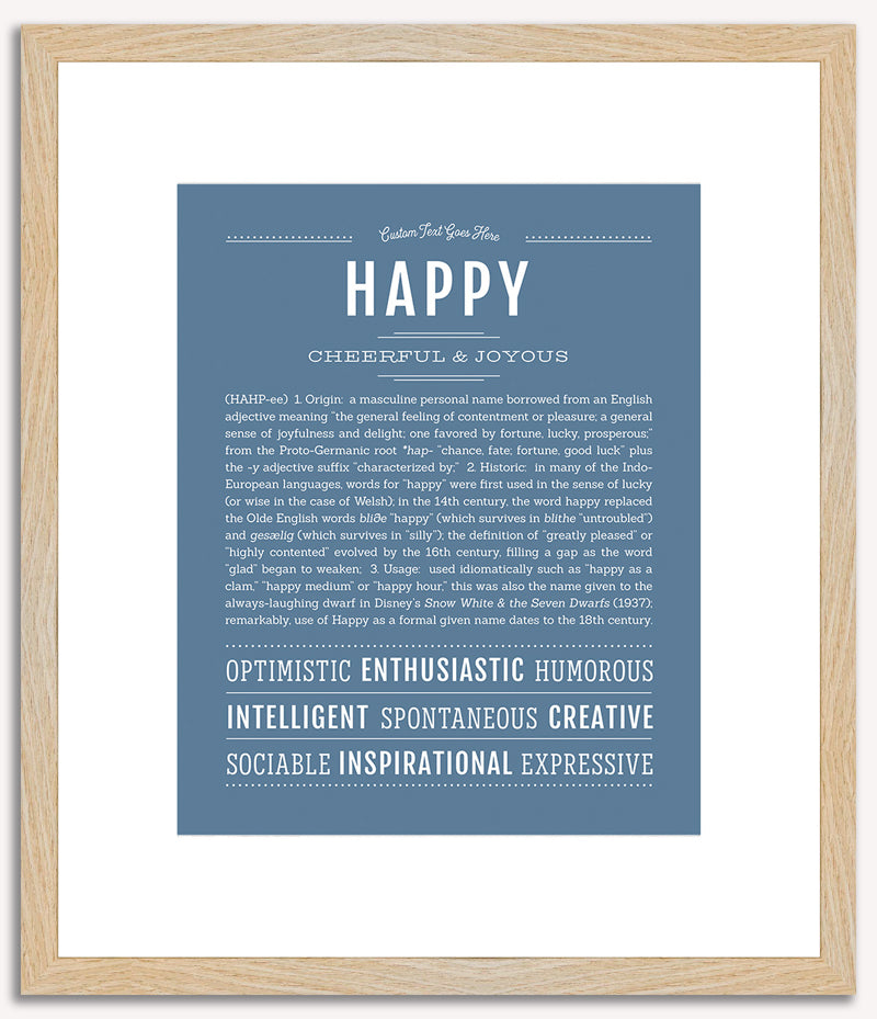 Happy | Name Art Print