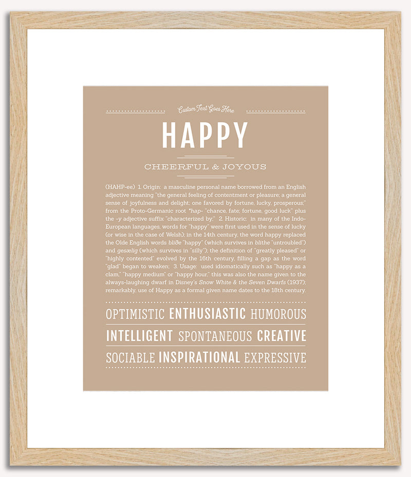 Happy | Name Art Print