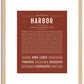 Harbor (male) | Name Art Print