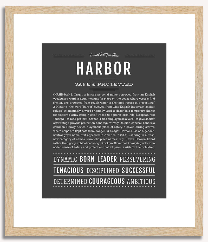 Harbor (female) | Name Art Print