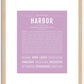 Harbor (male) | Name Art Print