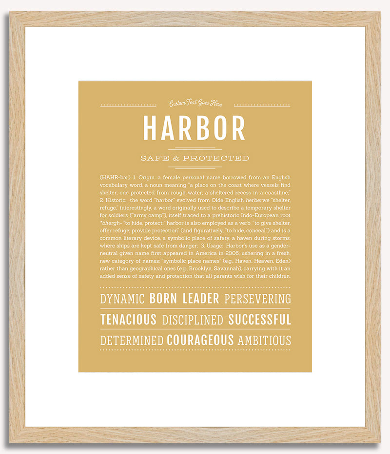 Harbor (female) | Name Art Print