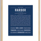 Harbor (female) | Name Art Print