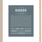 Harbor (female) | Name Art Print