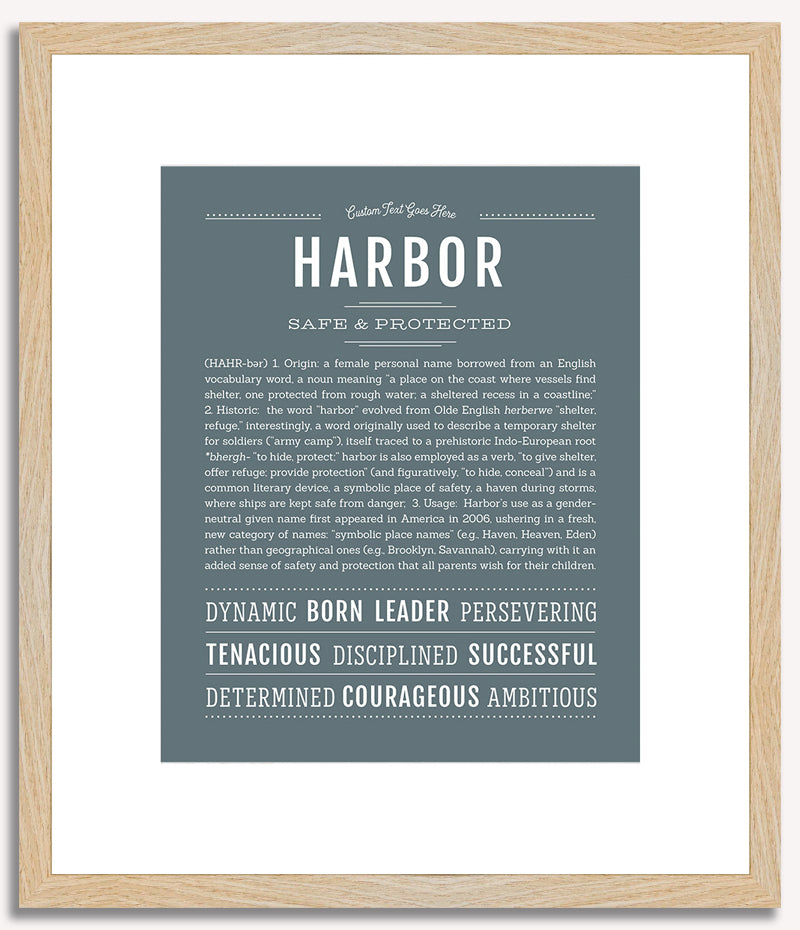 Harbor (female) | Name Art Print