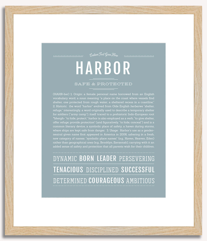 Harbor (female) | Name Art Print