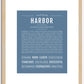 Harbor (female) | Name Art Print