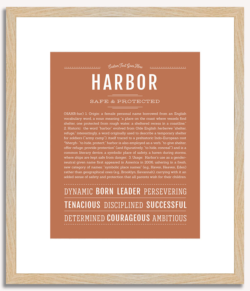 Harbor (female) | Name Art Print