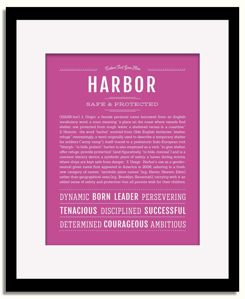 Frame Options | Dark Pink | Black Frame, Matted