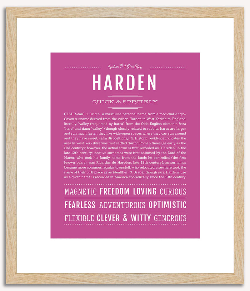 Harden | Name Art Print