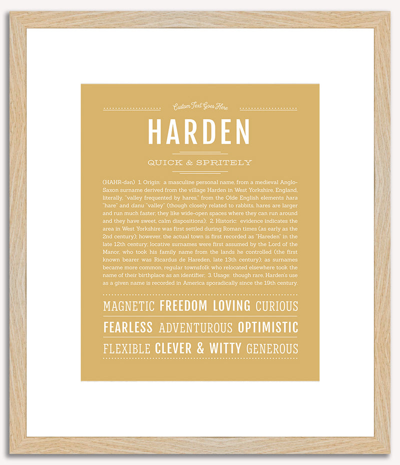 Harden | Name Art Print