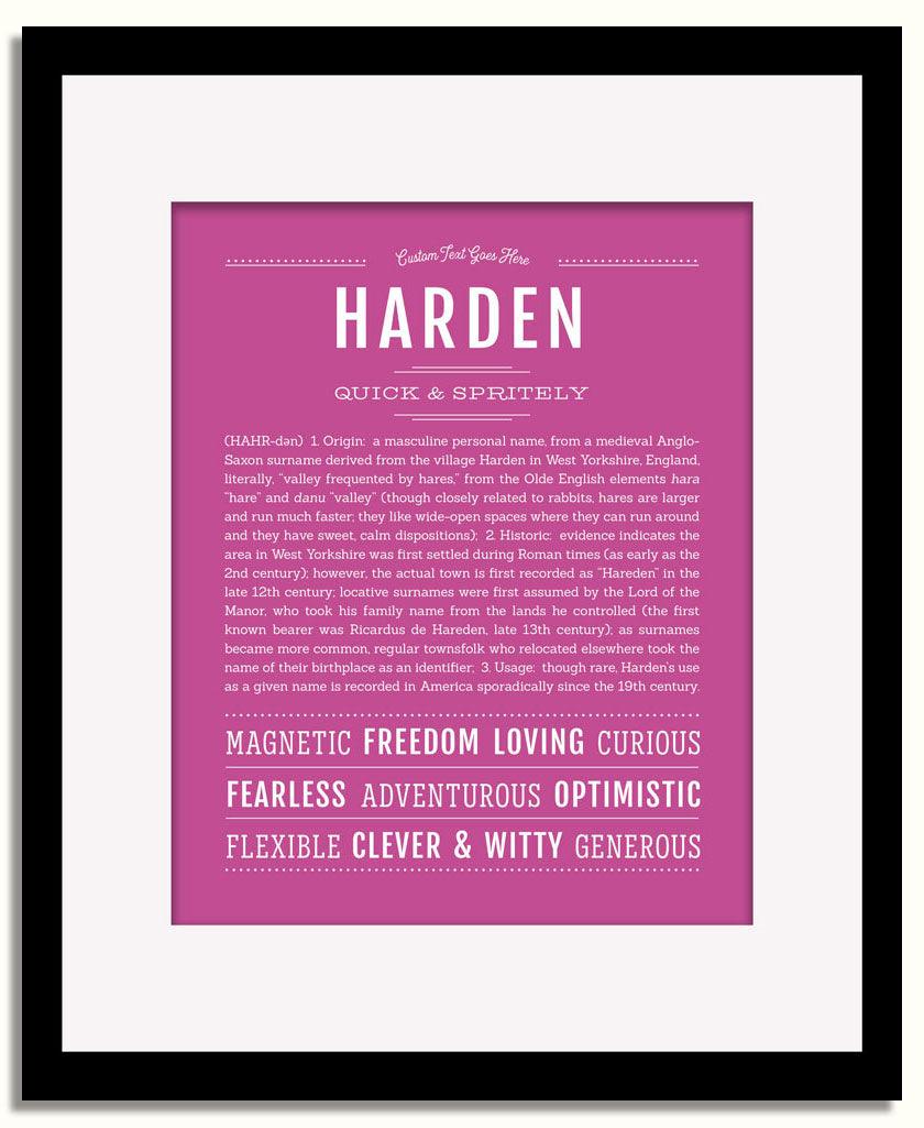 Frame Options | Dark Pink | Black Frame, Matted