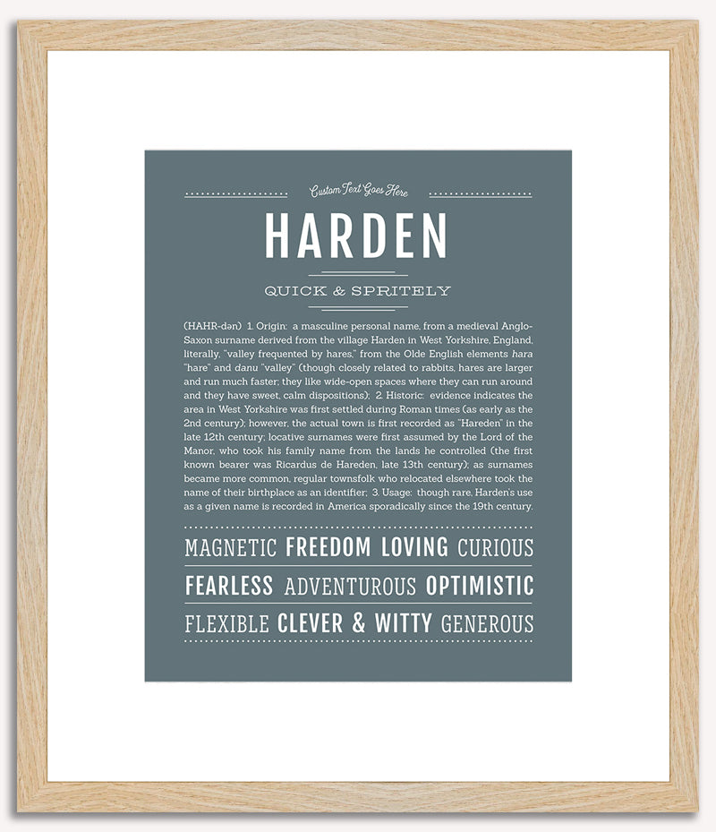 Harden | Name Art Print