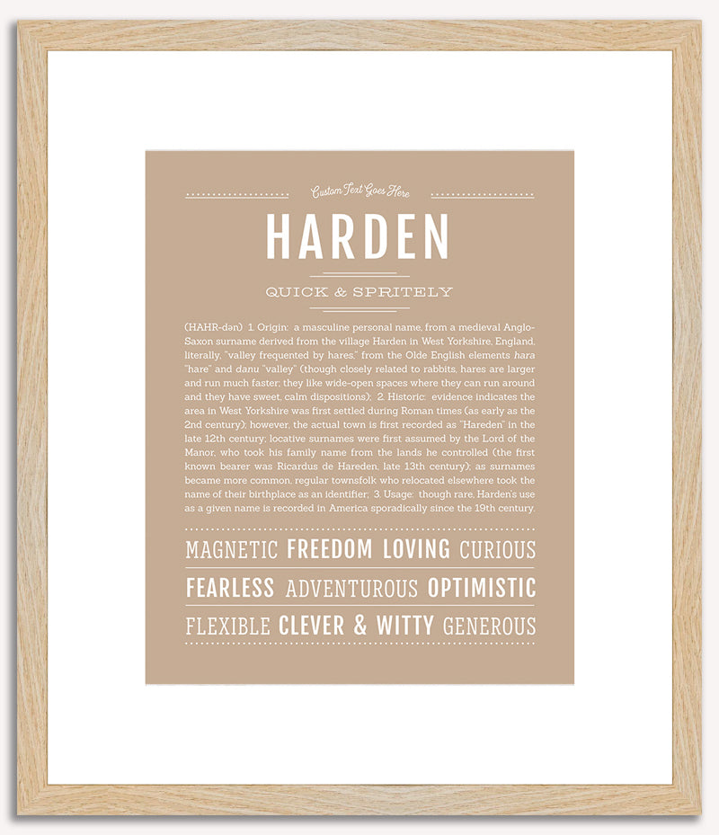 Harden | Name Art Print