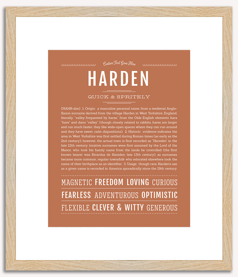 Harden | Name Art Print