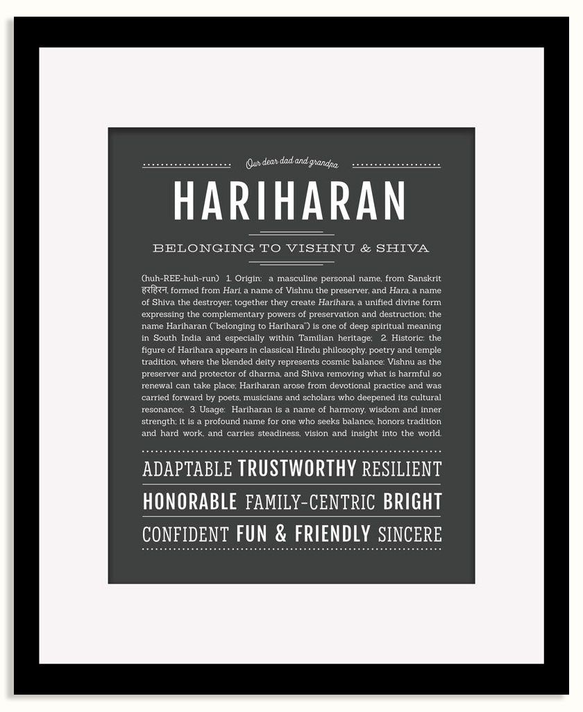 Frame Options | Charcoal Gray | Black Frame, Matted