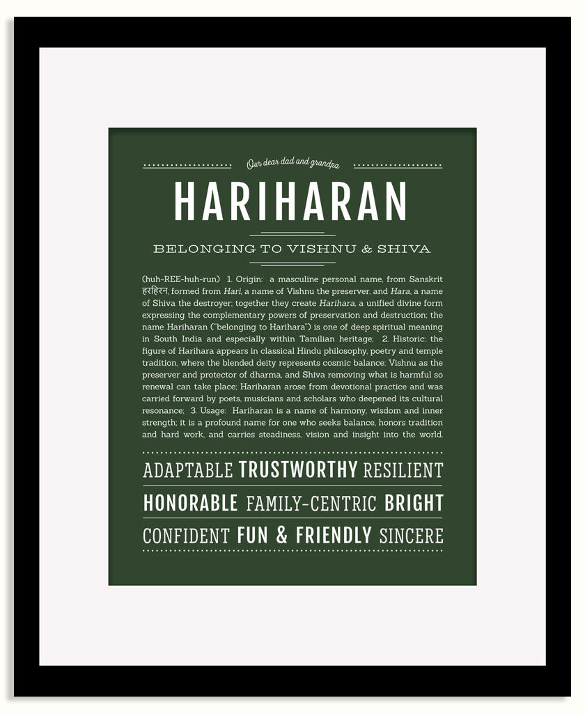 Frame Options | Deep Forest | Black Frame, Matted