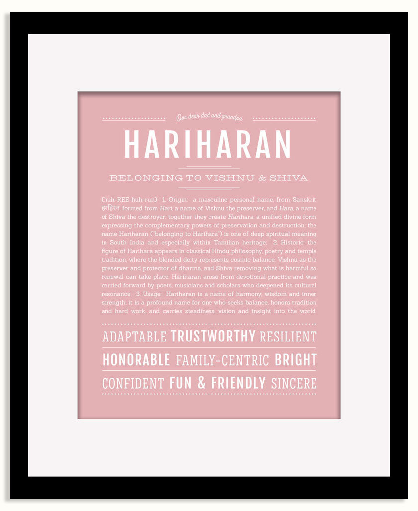 Frame Options | Dusty Rose | Black Frame, Matted