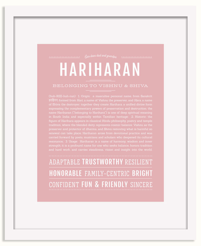 Frame Options | Dusty Rose | White Frame, Matted