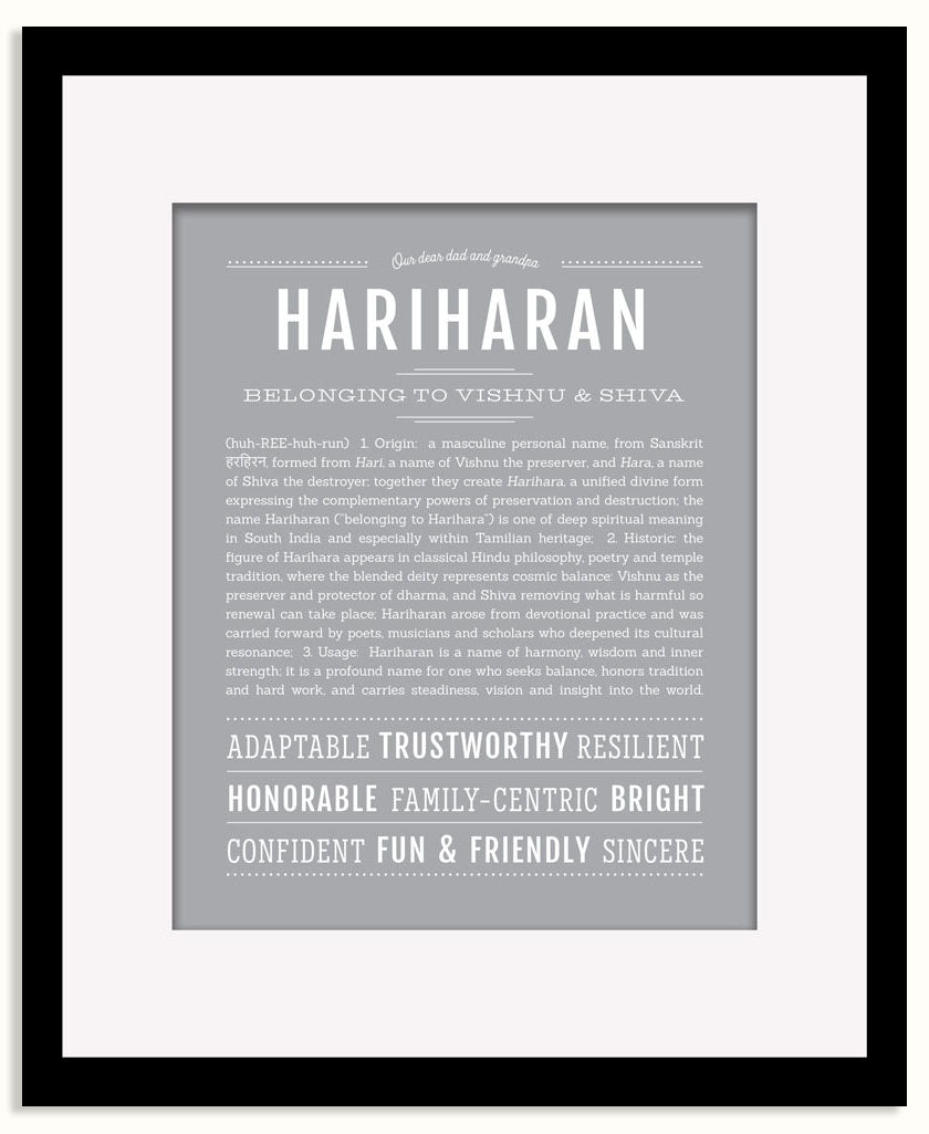 Frame Options | Light Gray | Black Frame, Matted