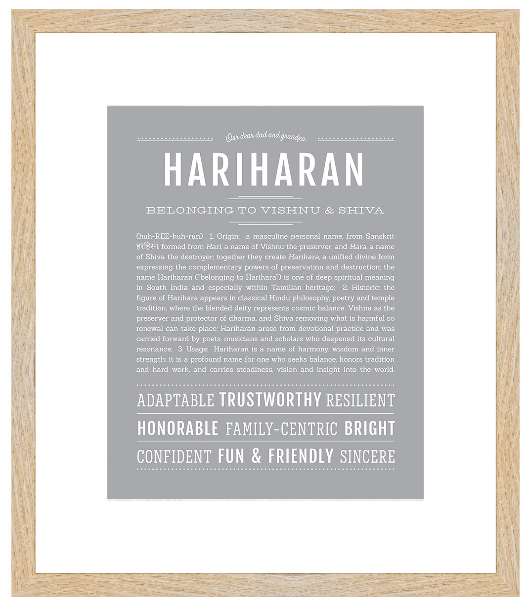 Frame Options | Light Gray | Maple Frame, Matted