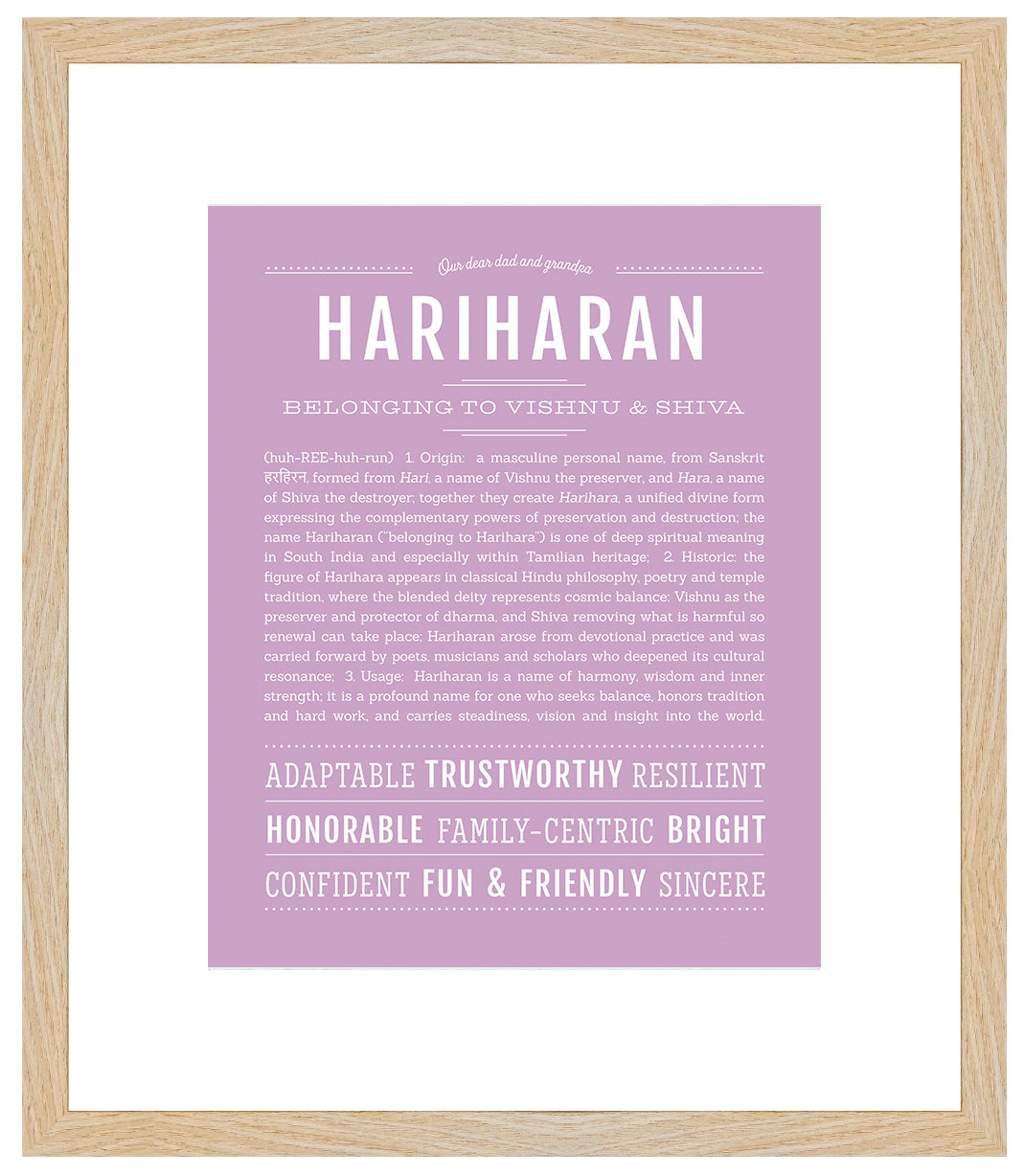 Frame Options | Lilac | Maple Frame, Matted