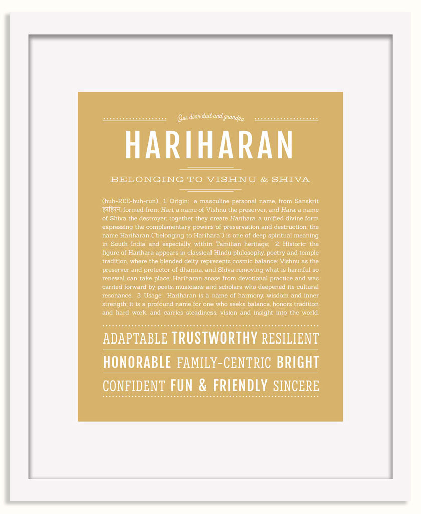 Frame Options | Matte Gold | White Frame, Matted