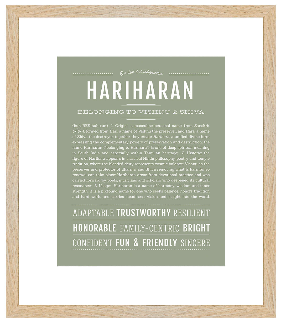 Frame Options | Sage | Maple Frame, Matted