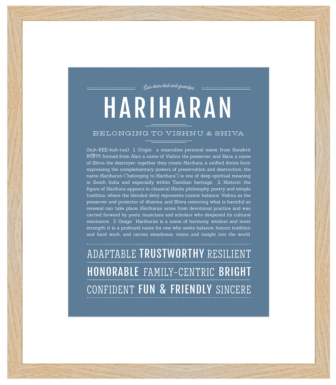 Frame Options | Steele Blue | Maple Frame, Matted