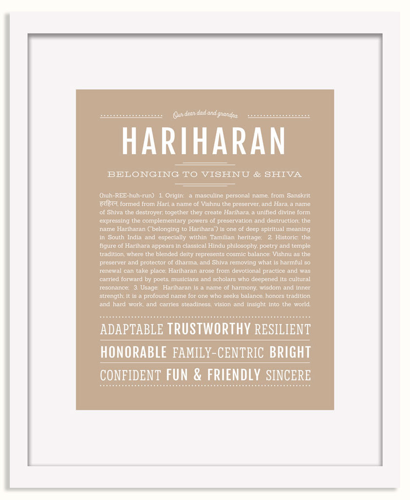 Frame Options | Tan | White Frame, Matted