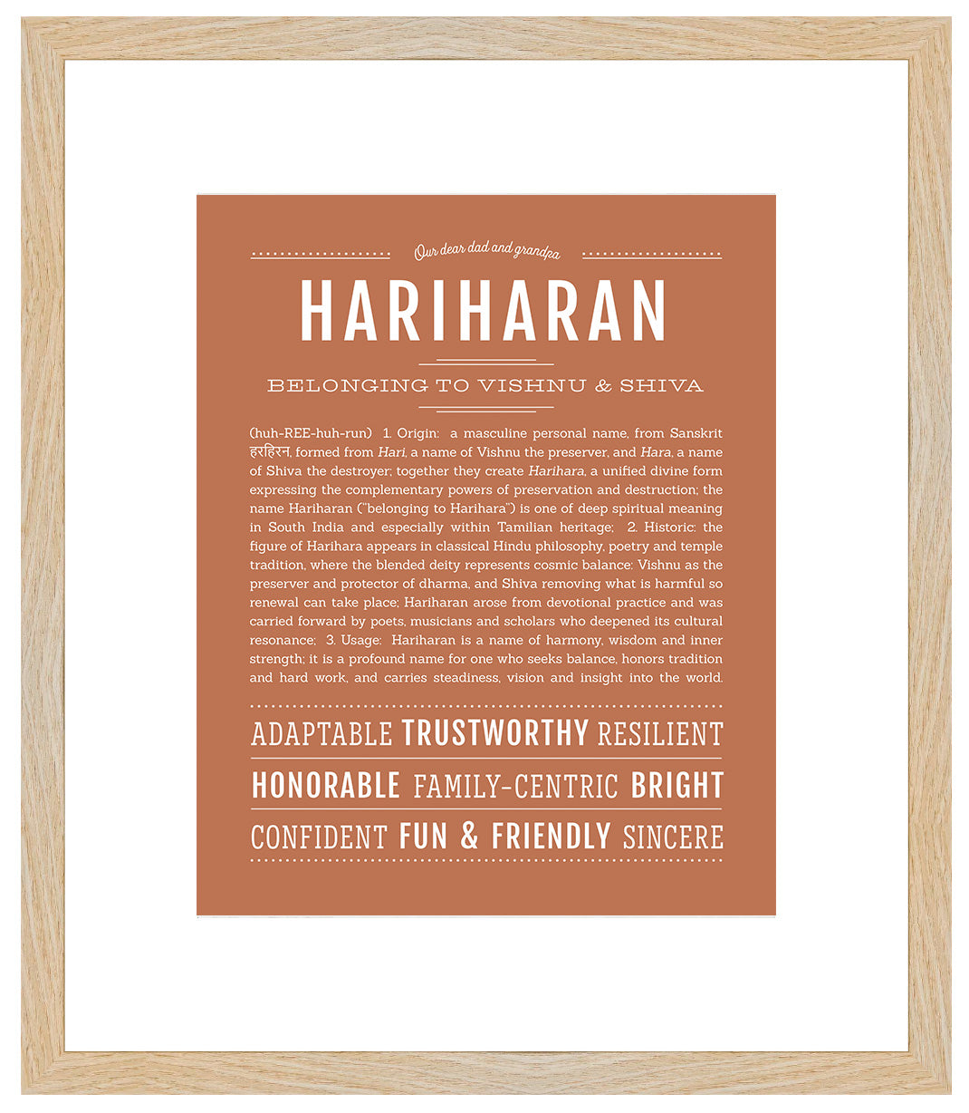 Frame Options | Terra Cotta | Maple Frame, Matted