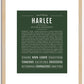 Harlee | Name Art Print