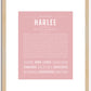 Harlee | Name Art Print