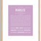 Harlee | Name Art Print