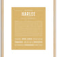 Harlee | Name Art Print