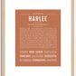 Harlee | Name Art Print