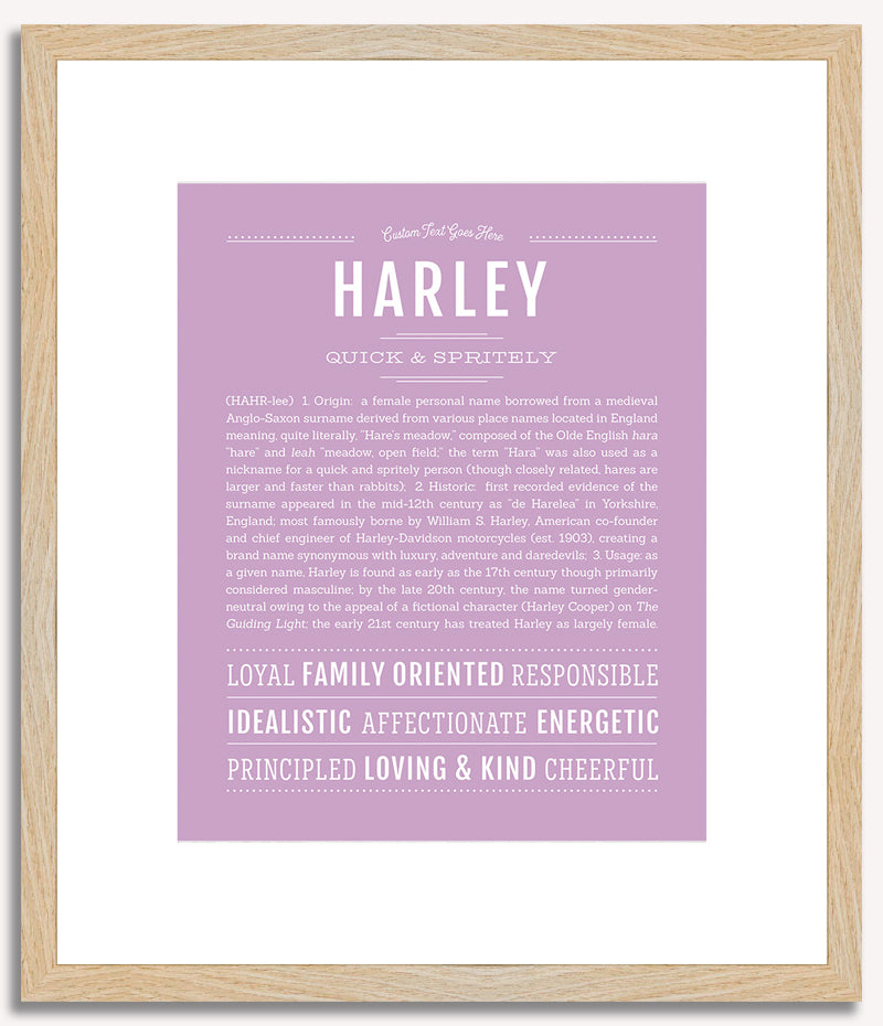 Harley (female) | Name Art Print