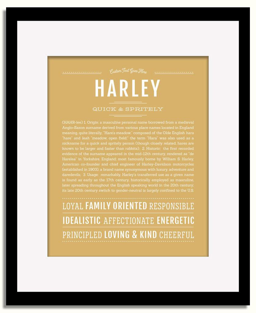 Frame Options | Matte Gold | Black Frame, Matted