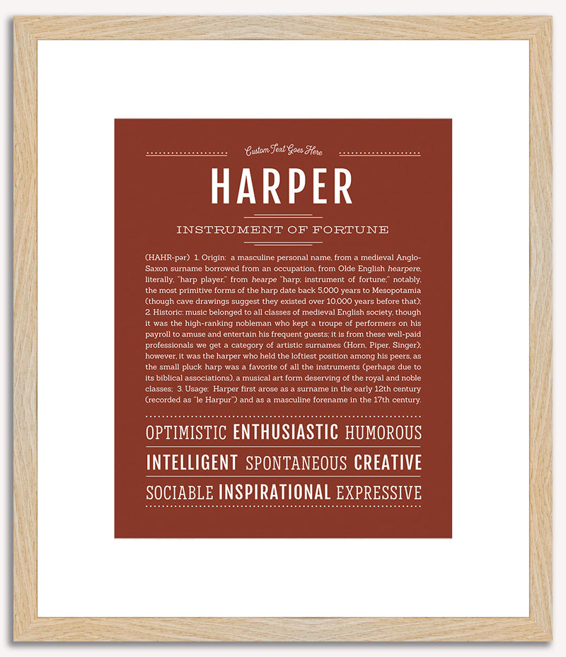 Harper (male) | Name Art Print