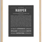 Harper (female) | Name Art Print