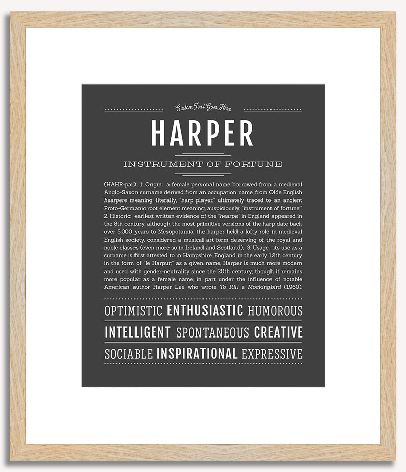 Harper (female) | Name Art Print